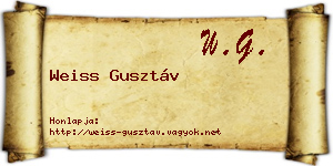 Weiss Gusztáv névjegykártya