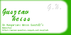 gusztav weiss business card